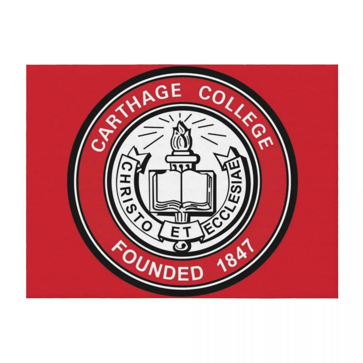 

Carthage College Logo Throw Blanket Summer Beddings Warm Moving Hair Blankets