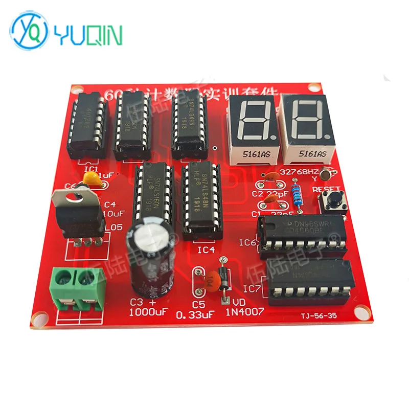 60 Second Counter Production Kit, Timer Electronic Assembly, DIY Spare Parts Welding, Exercise Circuit Board