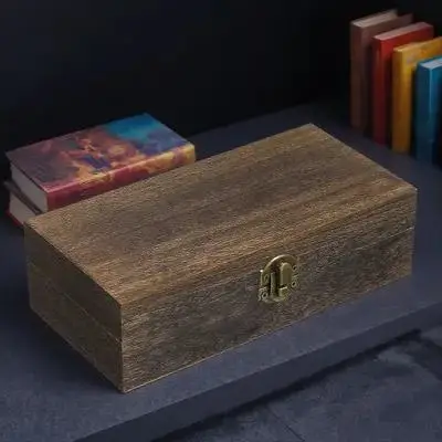 

Wooden Jewelry Box Rectangular Natural Wood Material for Bracelets Watches Earrings Pendants Brooches Hair Clips Retro Classic