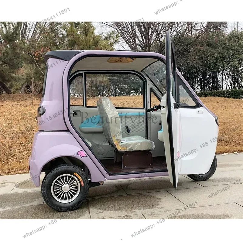 Upgraded version of household electric tricycle, high power+large space+rainproof roof, all in one car!