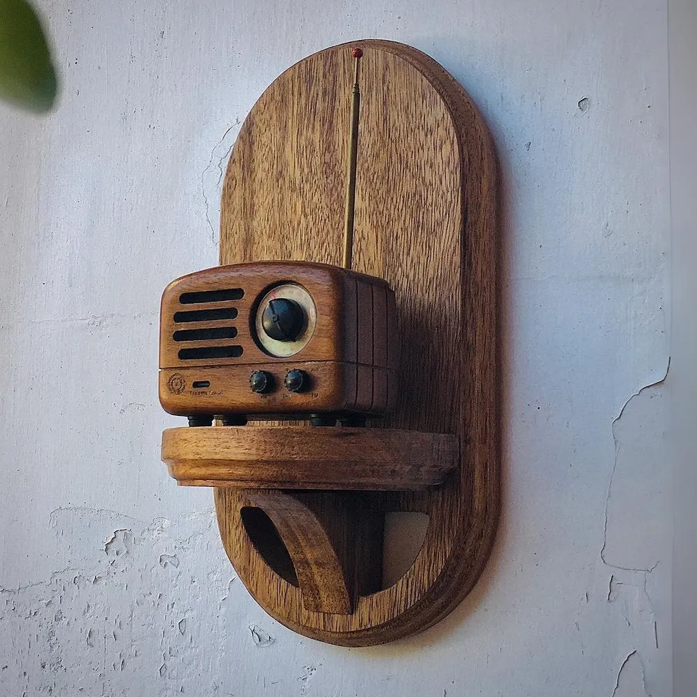 Vintage style solid wood black gold sandalwood wall hanging
