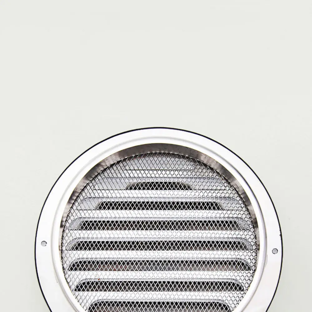 Premium Stainless Steel Round Air Vent Hood Flat Design Exhaust Grille Louver For Home HVAC Ventilation Duct System
