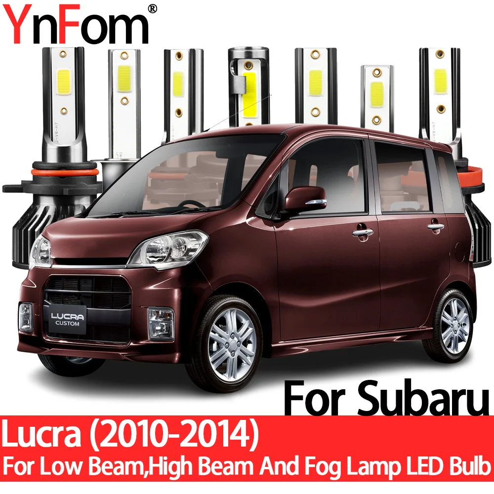 

YnFom для Subaru Lucra , Lucra Custom 2010-2014, специальный LED набор ламп для передних фар ближнего света, дальнего света, противотуманных фар, автомобильные аксессуары