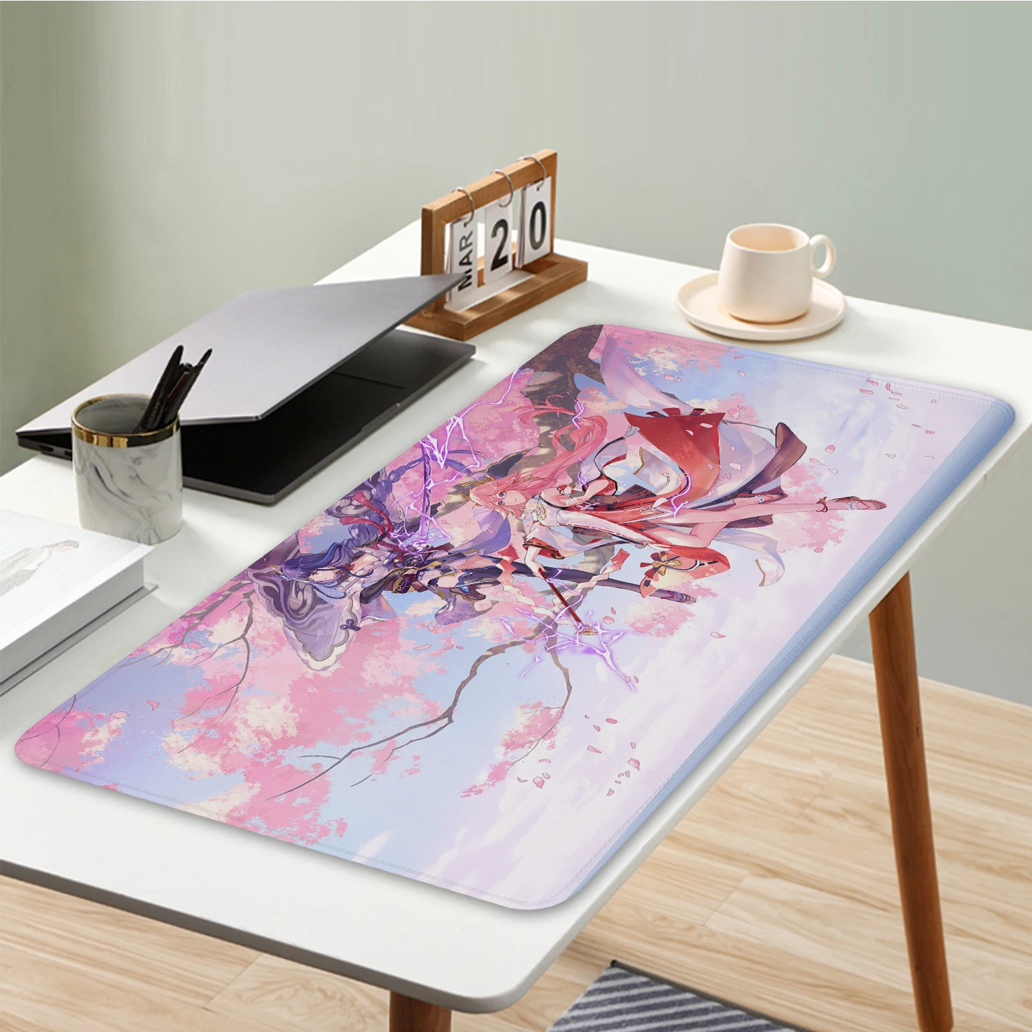 

Genshin Impact Cute Mouse Pad Large Gaming Desk Mat Kawaii Anime Girl Laptop Keyboard Pad Non-Slip Game Mousepad