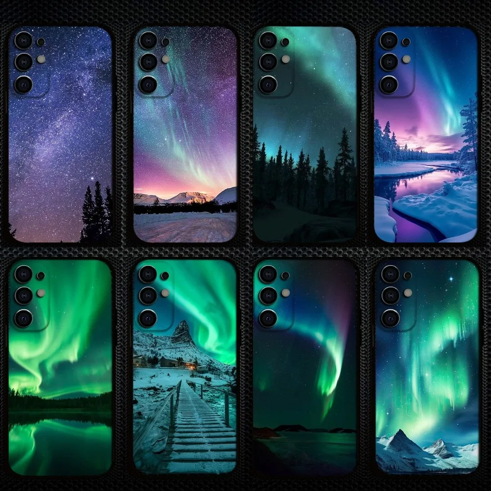 

aurora Phone Case For Samsung S25/S24/S23/S22/S21/S20/Plus,Fe,Lite/Others Black Cover