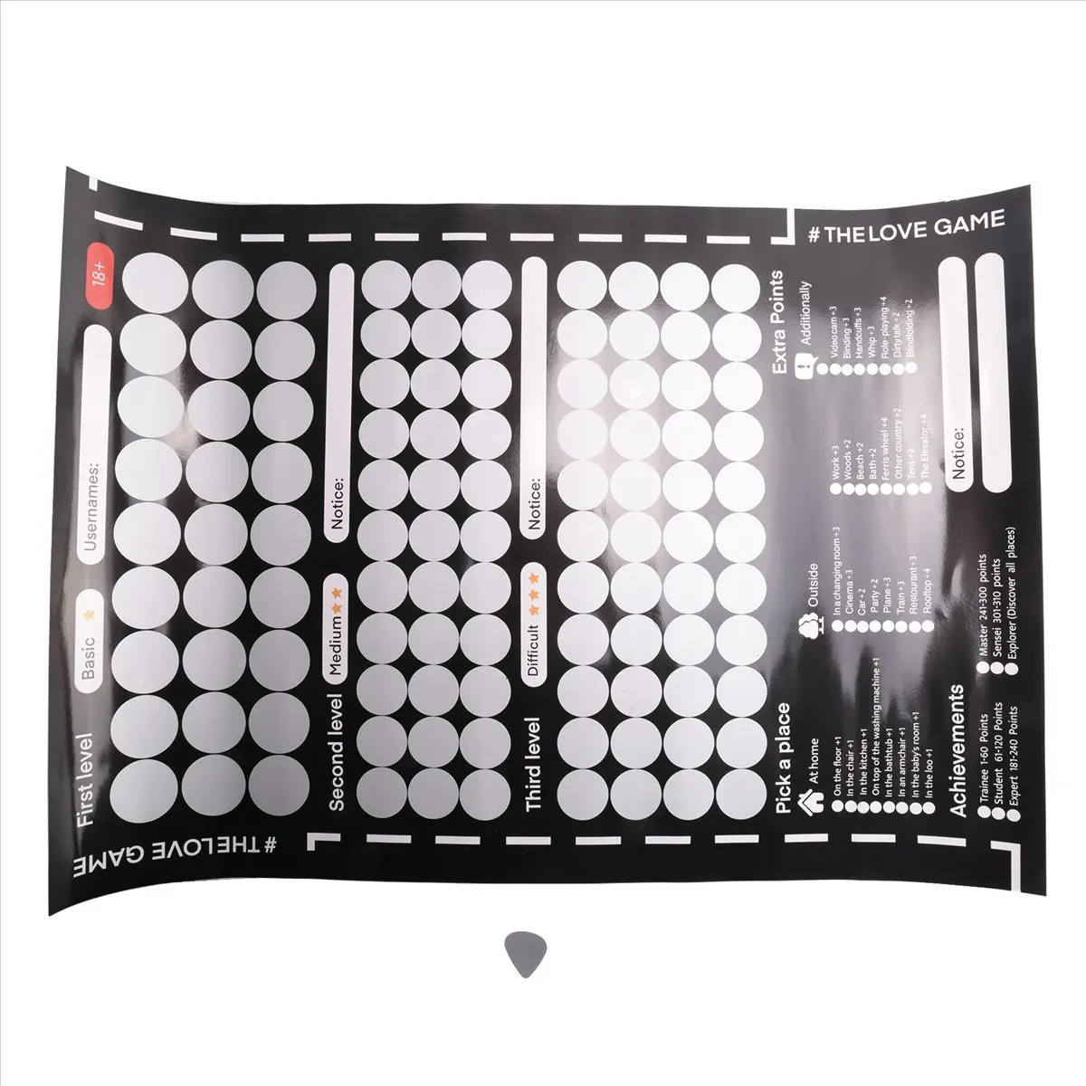 Game Scratch Off Poster Game for Couples Valentine's Day Gifts Wall Poster Gift for Her and for Her &LICG