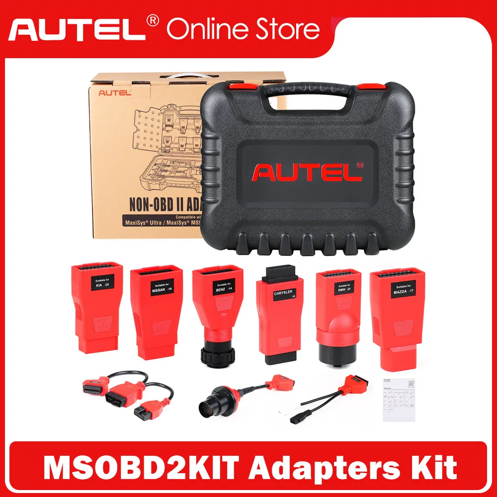 Autel MaxiSys MSOBD2KIT Non-OBDII Adapters Kit OE-Compliant Connectors Compatible with Maxisys Ultra/MS919/MS909/MK908P/Elite II