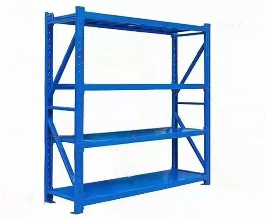 500KG 4 Layer Powder Coating Cargo & Storage Equipment Adjustable Steel Shelf Warehouse Storage Rack Shelf