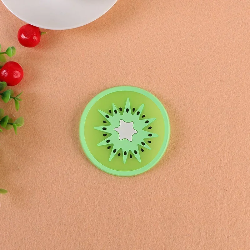 Lemon Orange Watermelon Coaster Fruit Shape Silicone Cup Pad Slip Insulation Pad Table Decoration Cup Mat Pad