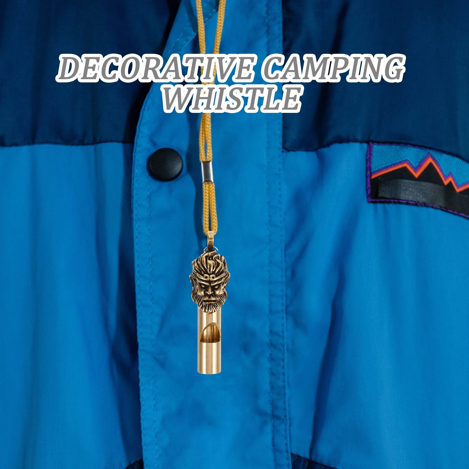 Outdoor Emergency Whistle Keychain Brass Survival Portable Loud Whistle for Camping Hiking Sports Safety Tool Camping Supply