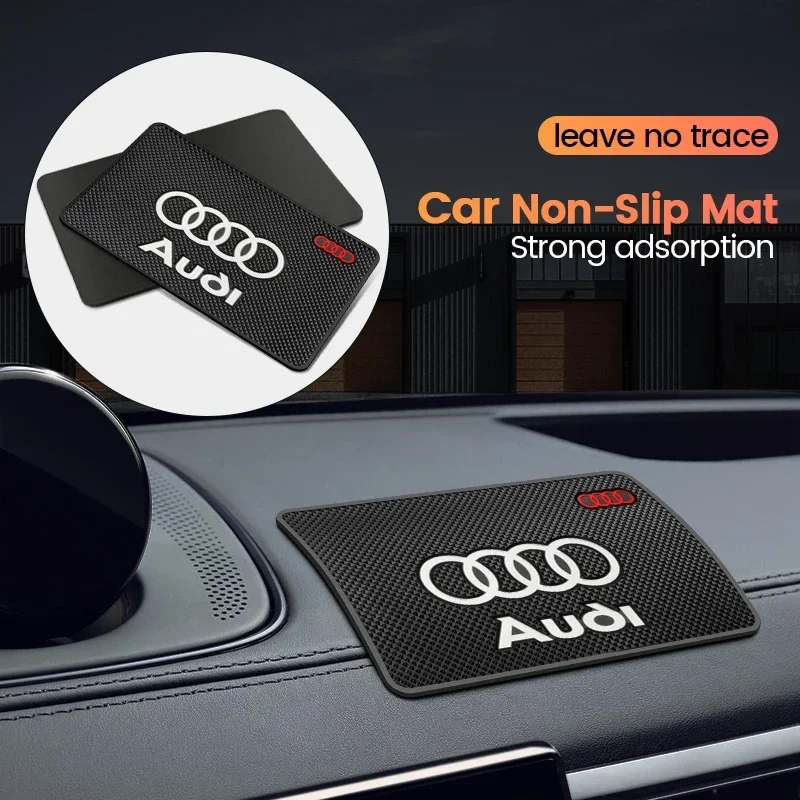 Car Dashboard Sticky Anti-Slip Pad Display Anti-skid Meter Mats Accessories For Audi Sline A4 B7 B8 B9 A3 8P 8V 8L A5 A6 C6 C5