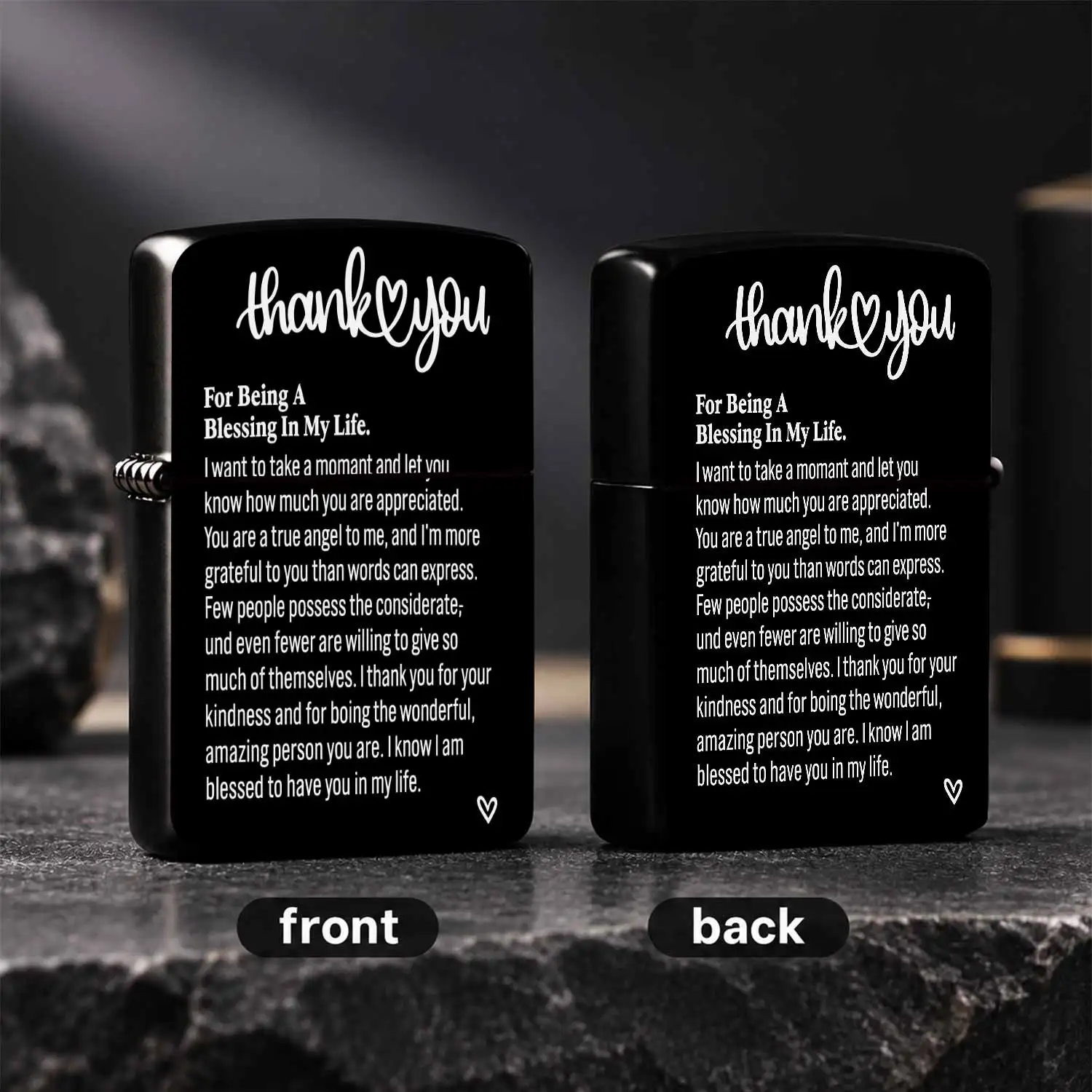 Thank You Themed Windproof Lighter, Thoughtful Gratitude Keepsake For Your Cherished One In Life, Exquisite Practical Present For Family Partner Mentor, Suitable For All Scenarios To Convey Sincere Blessing And Precious A Humorous And Inter