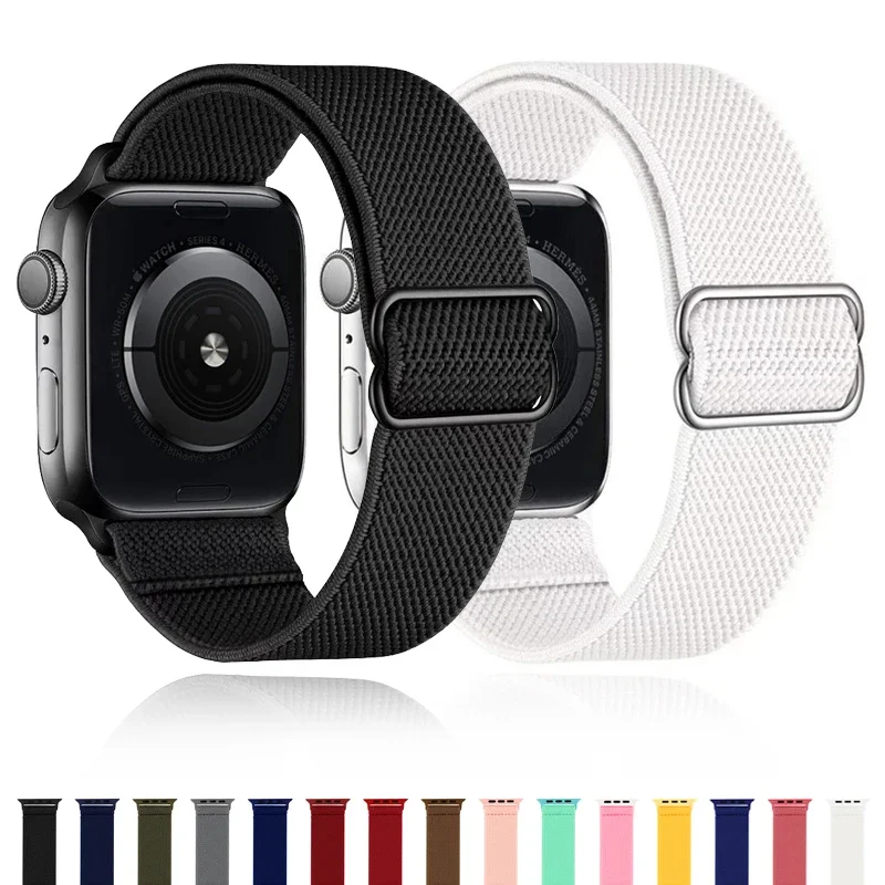 سكرونشي لساعة أبل ، سوار ، سلسلة iWatch 10 ، 9 ، 8 ، 6 ، 7 ، الترا ، 44 رباط ، 40 ، 49: نايلون ، 45: 41 42 ، 46