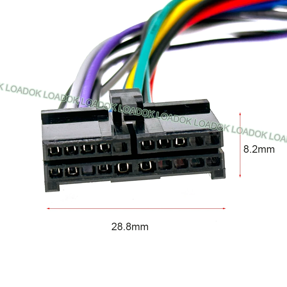 Universal 20pin Car Radio Stereo ISO Wiring Harness T Cross Type Connector Adapter Cable Fit for AEG Prology Autoradio Audiovox