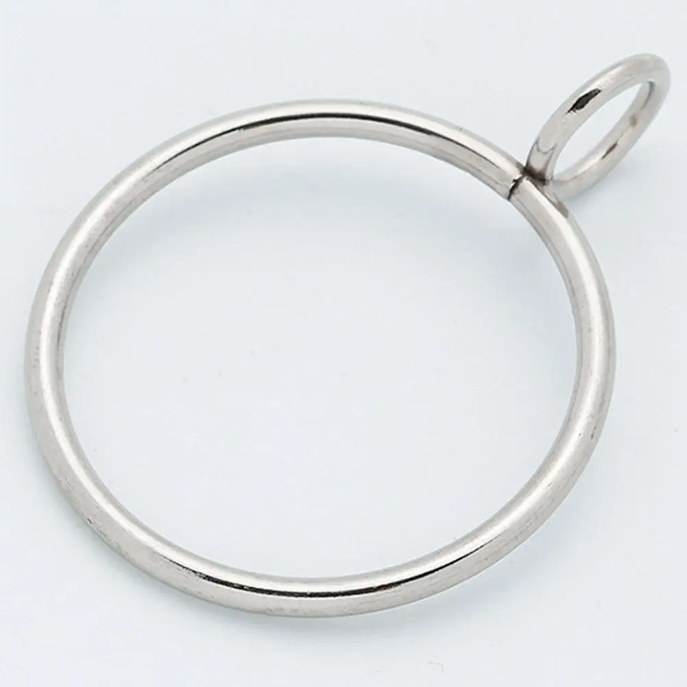 10Pcs Rust Proof Stainless Steel Curtain Rings for Bathroom Shower Bedroom Curtains Smooth Sliding Sturdy Curtain Fixing Circles