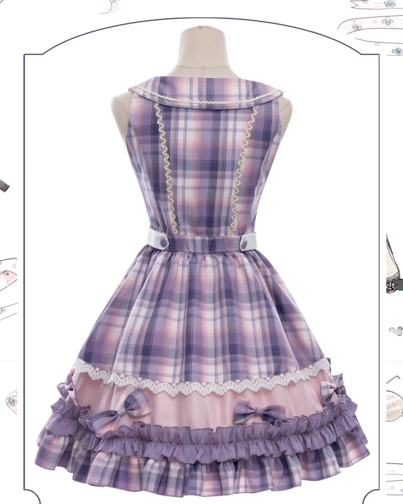 الأرجواني منقوشة فستان النجوم تألق الأرجواني ليتل المعبود المرحلة الزي الأصلي لوليتا فستان بلا أكمام + قبعة + قفازات