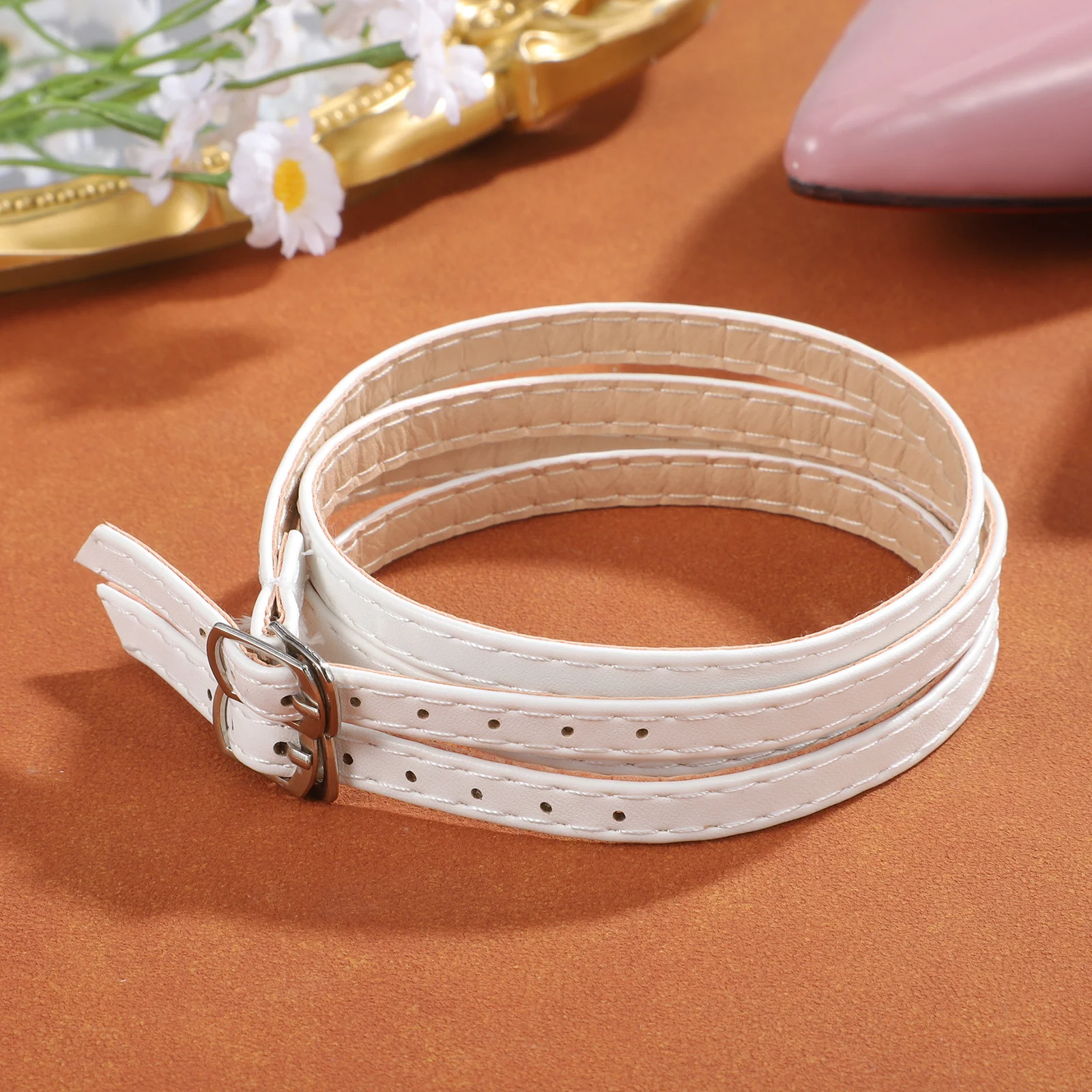 1 زوج أشرطة أحذية مضادة للسقوط للكعب العالي انفصال عبر الكاحل العصابات خفيفة الوزن قابل للغسل رباط الحذاء الأبيض استبدال الرياضة