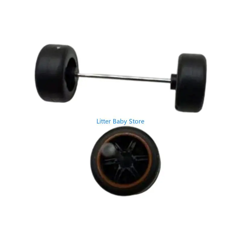 N80C 4 Black Replacement With Axles for 1/64 Diecast Toy Trucks