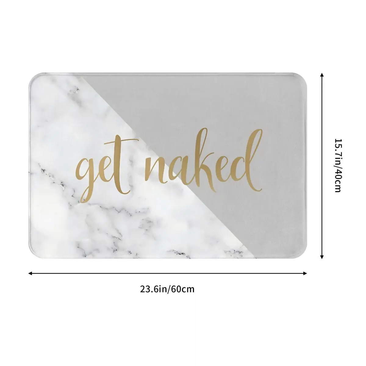 Get Naked Non-slip Doormat Grey Gold Marble Bath Kitchen Mat Welcome Carpet Flannel Modern Decor