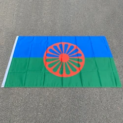 aerxemrbrae  Custom Flag   90*150cm (3x5FT) Rom Gypsy Flag Of The Romani People Banner