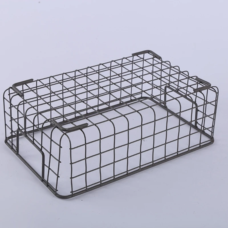 Metal Wire Storage Basket with Handle Wrought Iron Art Fruit Vegetable Snacks Holder Sundries Container NEW arrival