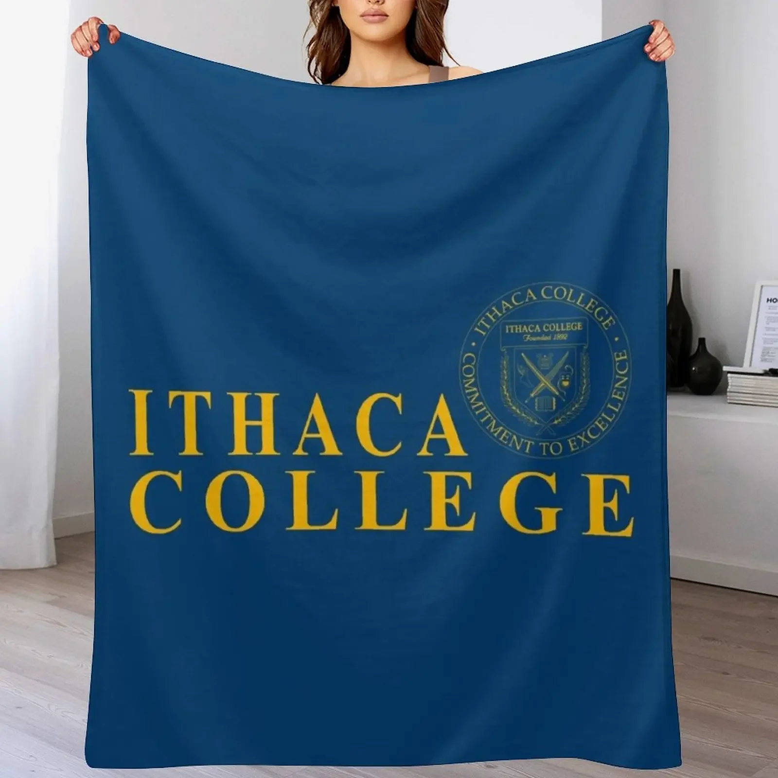 Ithaca College 2 Throw Blanket Hairys For Decorative Sofa Summer Beddings Blankets