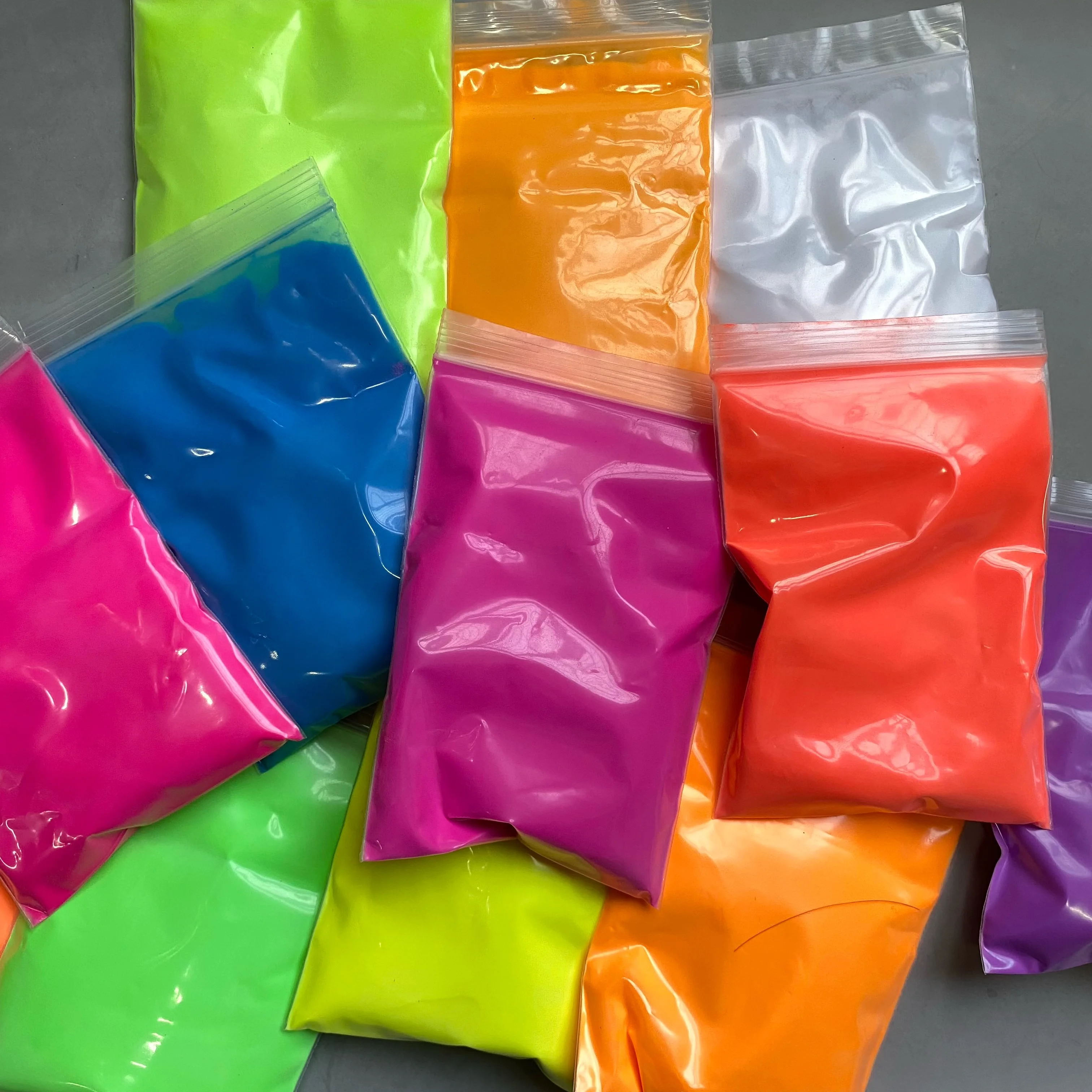 100G Enorme Capaciteit Neon Nagel Acrylpoeder 12 Kleuren Bulk Fosfor Kristalpigment Voor Uitbreiden/Snijden/Dompelen Diy Nagelstof