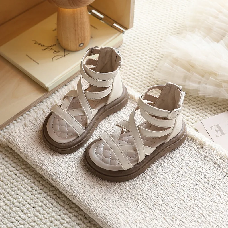 Women Hollow Sandals2026summer New Korean Version Girl Soft Soled Singleshoe Fashion Girl Anti Slip Beach Versatile Roman Sandal