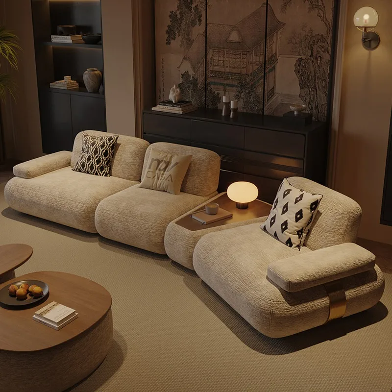 Beige Designer Living Room Sofas 3 Seater Aesthetic Luxury Decoration Couch Bedroom Lounge Modern Divano Gonfiabile Furniture