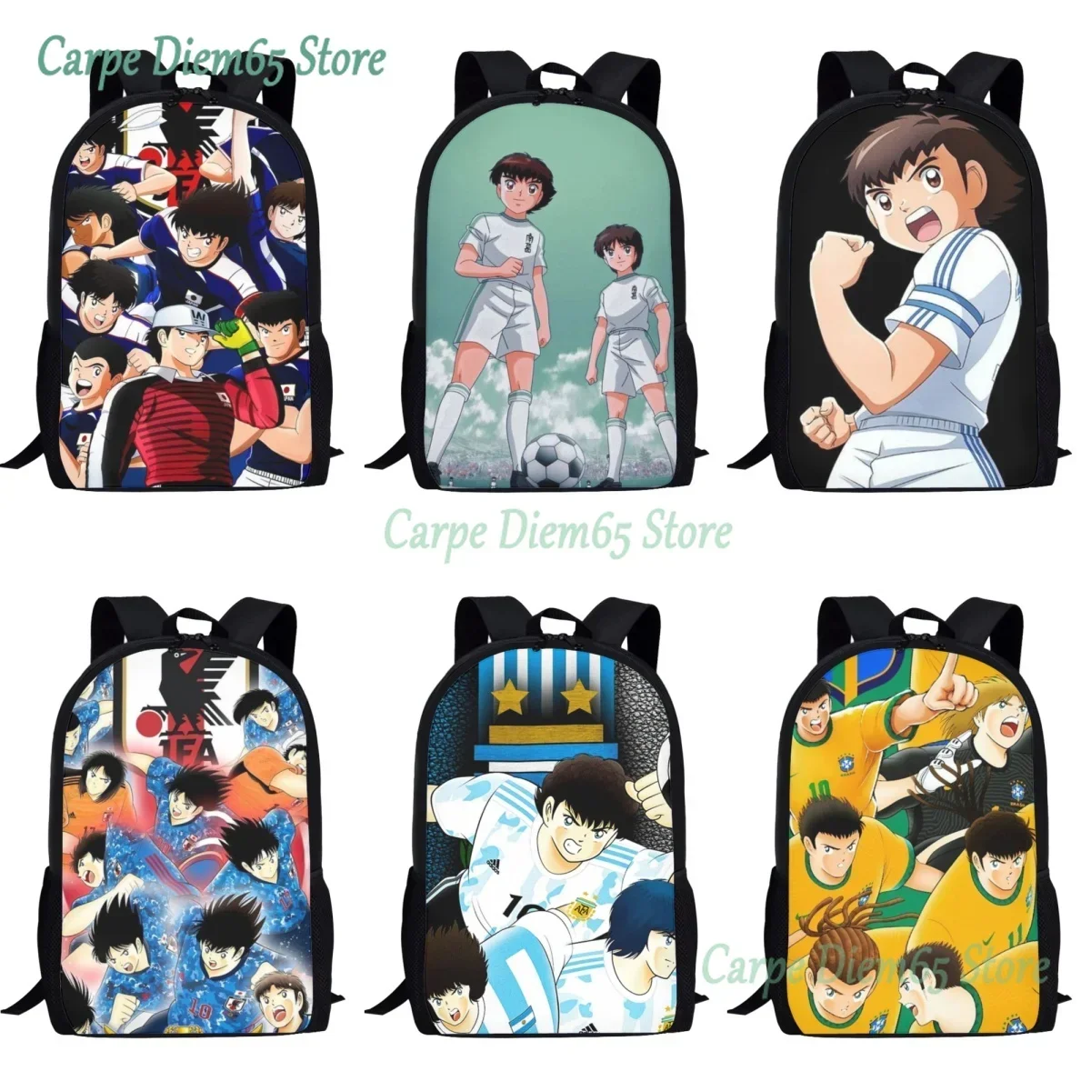 Japanese Captain Tsubasa School Bag Children's Backpack Elementary School Students Book Bag Casual Shoulder Bags Large Capacity