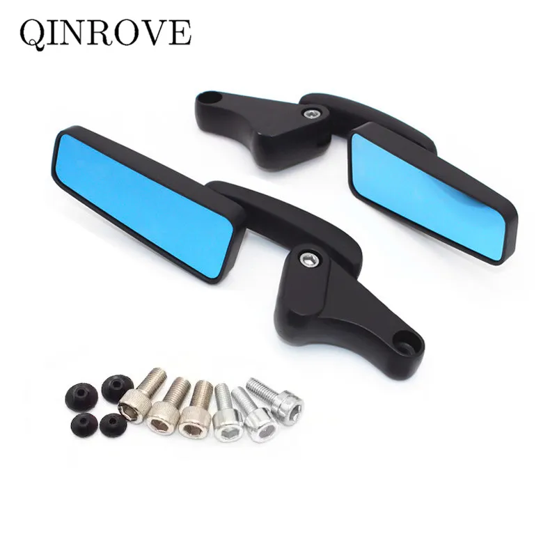 Universal 8 10MM Iron Motorcycle Rearview Mirror Blue Glass Mirror For CFMOTO 150 NK 450MT 800NK 250NK 450NK Kawasaki Z400 Z750