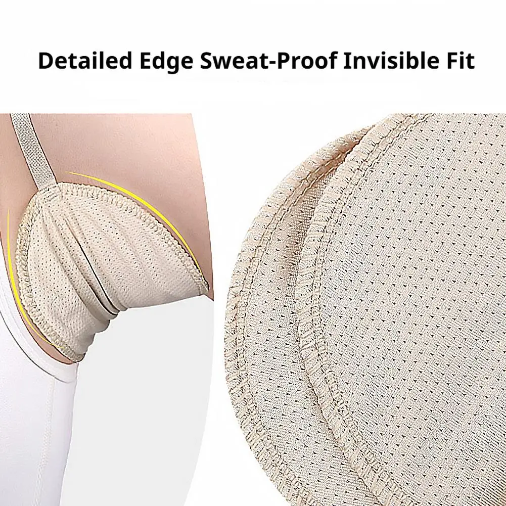 1 Paar waschbare Achselschweißpads, wiederverwendbare, saugfähige Deodorant-Pads, Achselschweißschutz, absorbierende Schweißpads für Damen – Detail 17