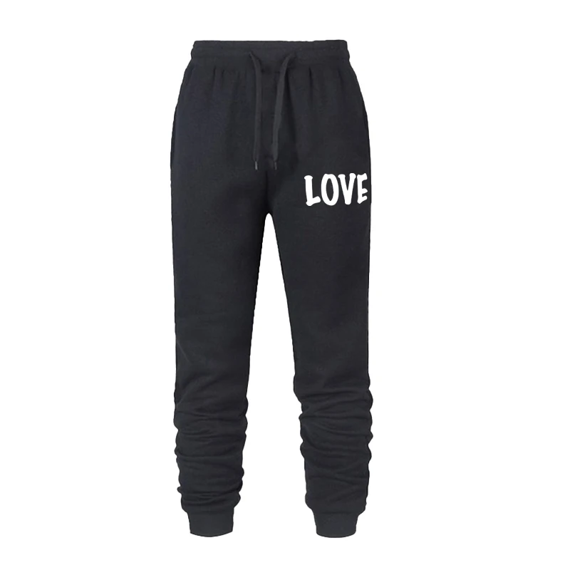 Joggers estampa pulsante feminino, calças de jogging, amor, calças soltas, macio, confortável, algodão, feminino, tendência, casual, 2024