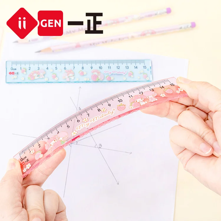 4Pcs YiZHENG IIGEN YZ8252 MyMelody 15CM Ruler Creative Cartoon Kawaii Student Prize Stationery Supplies