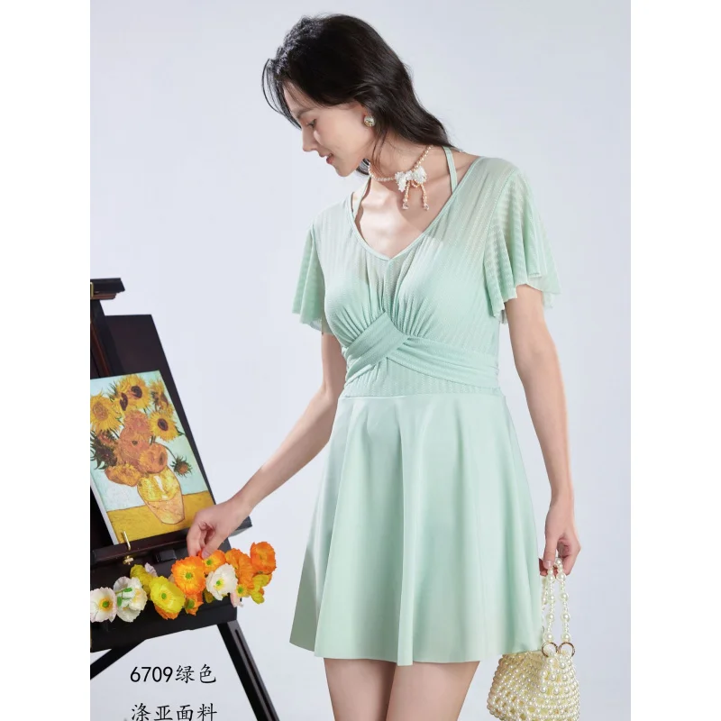 Minsu Traje de baño para mujer Estilo casual Adelgazante Traje de baño deportivo de una pieza Vacaciones de primavera caliente Traje de baño de Amazon