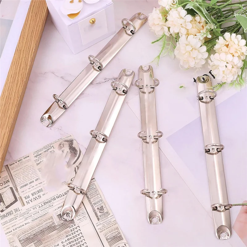 10Pcs A5 โน้ตบุ๊ค 3-Ring Binder กลไกตัวอักษรขนาดหลุม 20 มม.โลหะหลวม Leaf Binders กระดูกสันหลัง-หวี