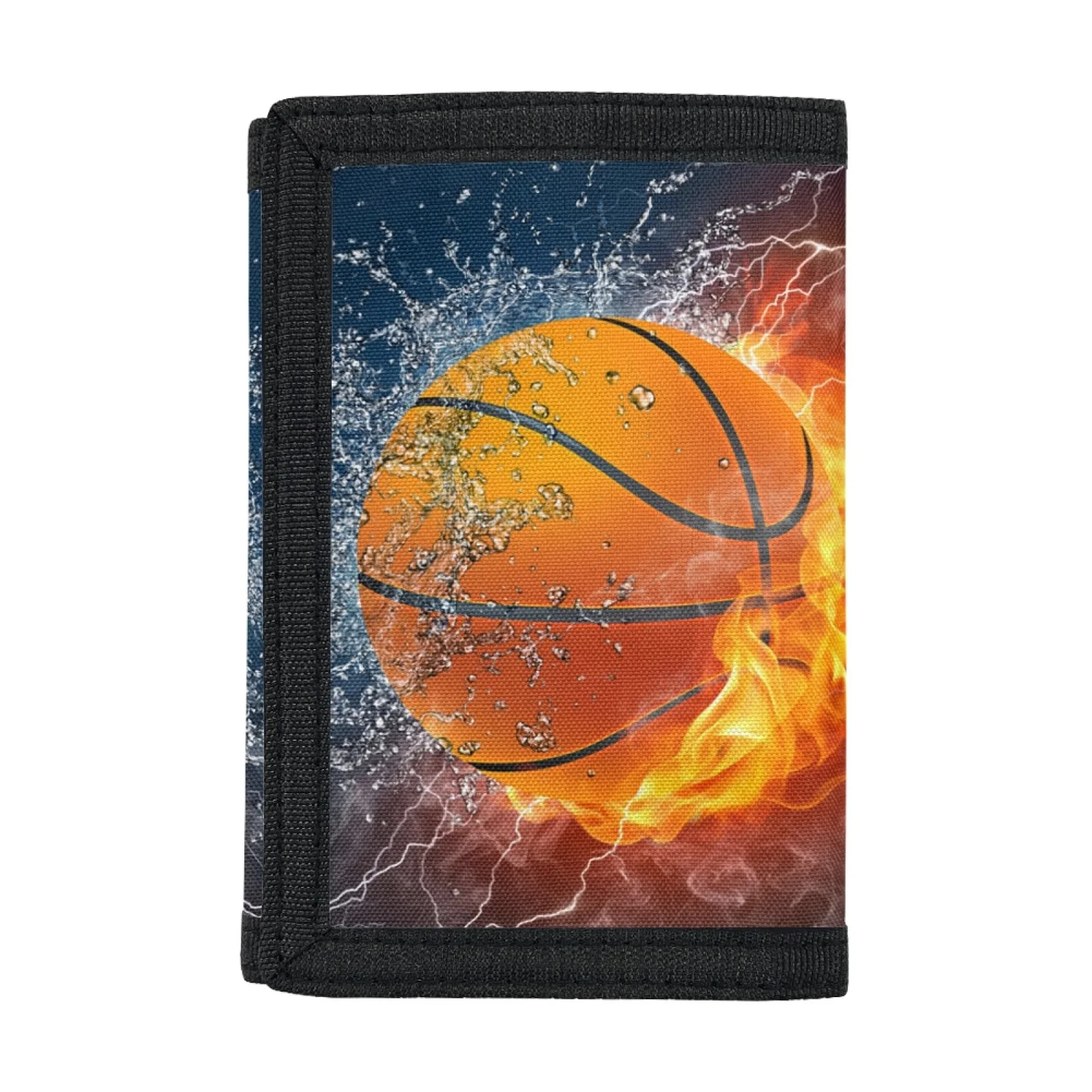 Trifold Wallet With Basketball Print, Toddler Wallet Suitable For Teens Daily Use, Tri Fold Wallets Christmas Birthday Gift
