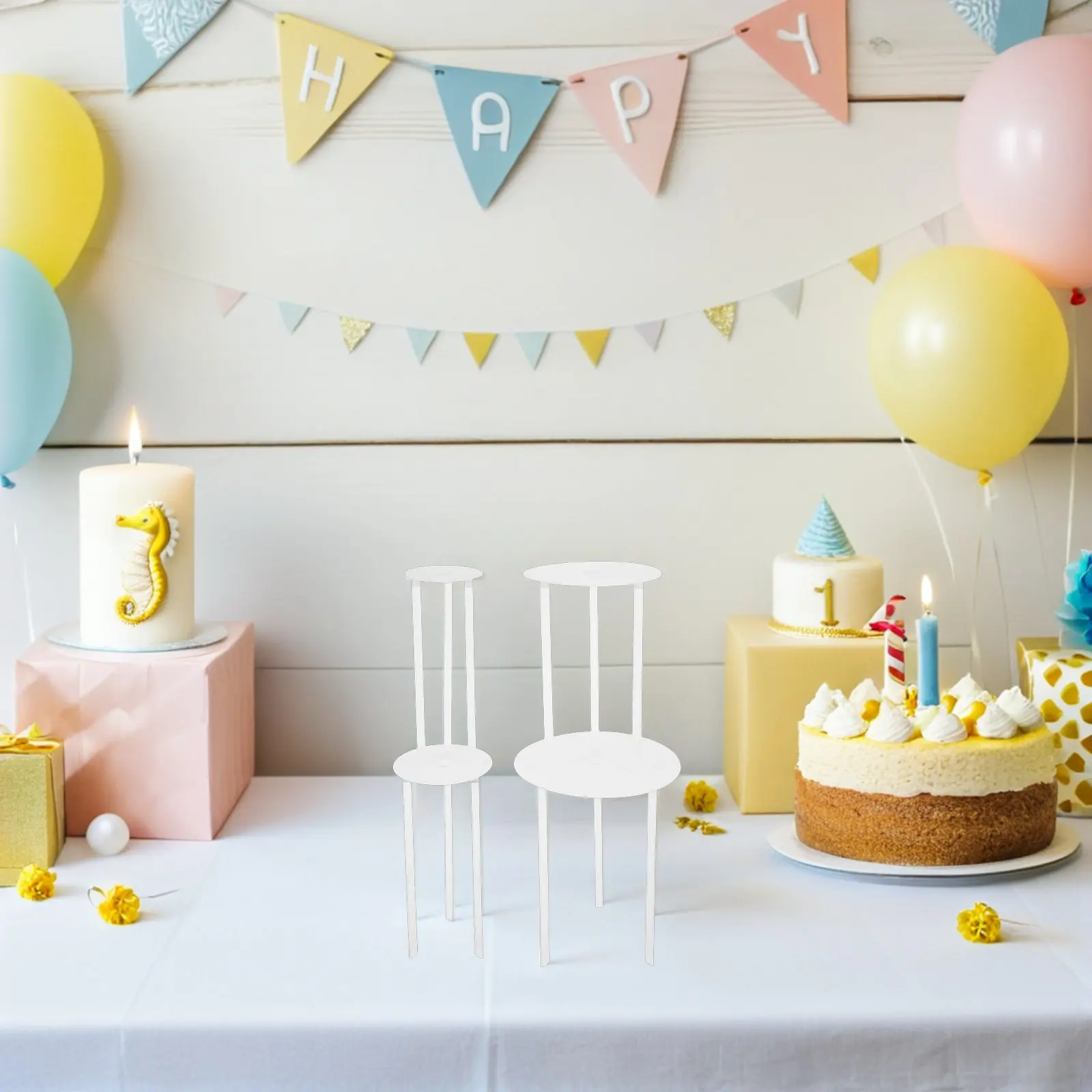 12Pcs Tiered Cake Support Rods Stable Precision Stacking Dowels with Floating Spacer Design for Home Bakers and Events