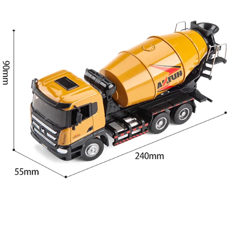 

1:50 Construction Engineering Concrete Mixer Simulation Drop Resistant Alloy Car Model Boy Toy Car