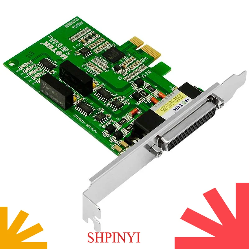 

ndustrial Dual Port PCI Express to RS-485 RS-422 Serial Card DB9 Converter with Optical Isolation for PCIE UT-792I