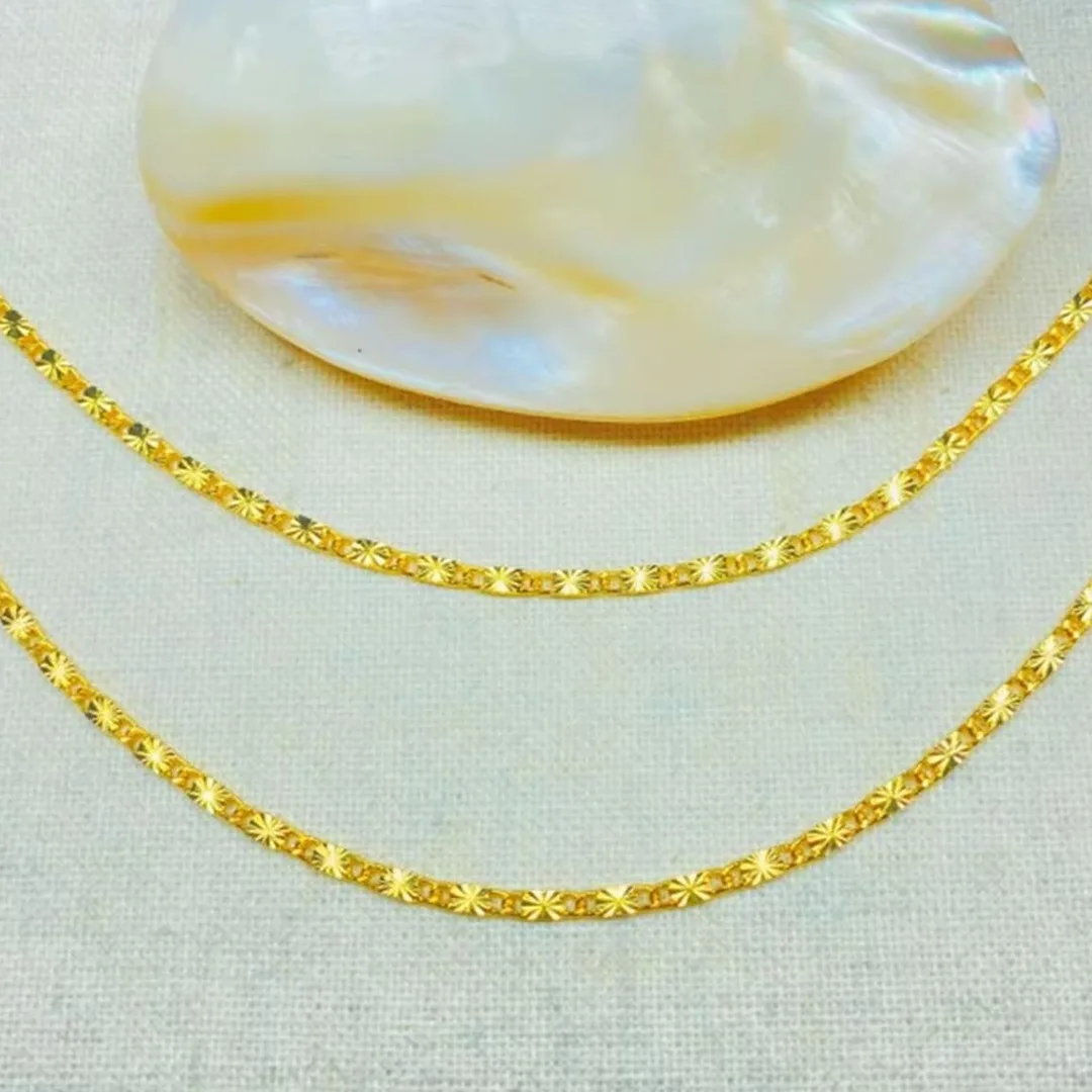 9999 Gold New Best-Selling Star-Cluster Necklace - Versatile, Suitable for Commuting, Luxurious and Elegant Lockbone Jewelry