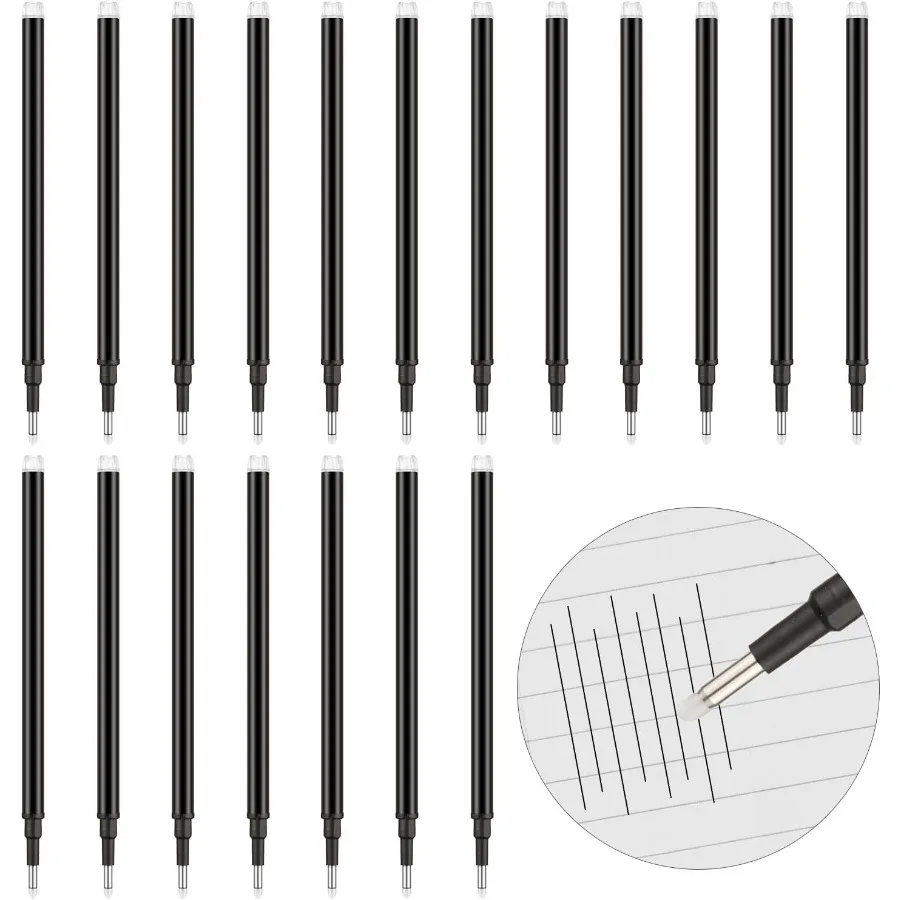 

Zonon 24 Pcs Erasable Pen Refills 0.7 mm Gel Ink Refills Medium Fine Point Erasable Pens Lead for Writing Planner and Crossword