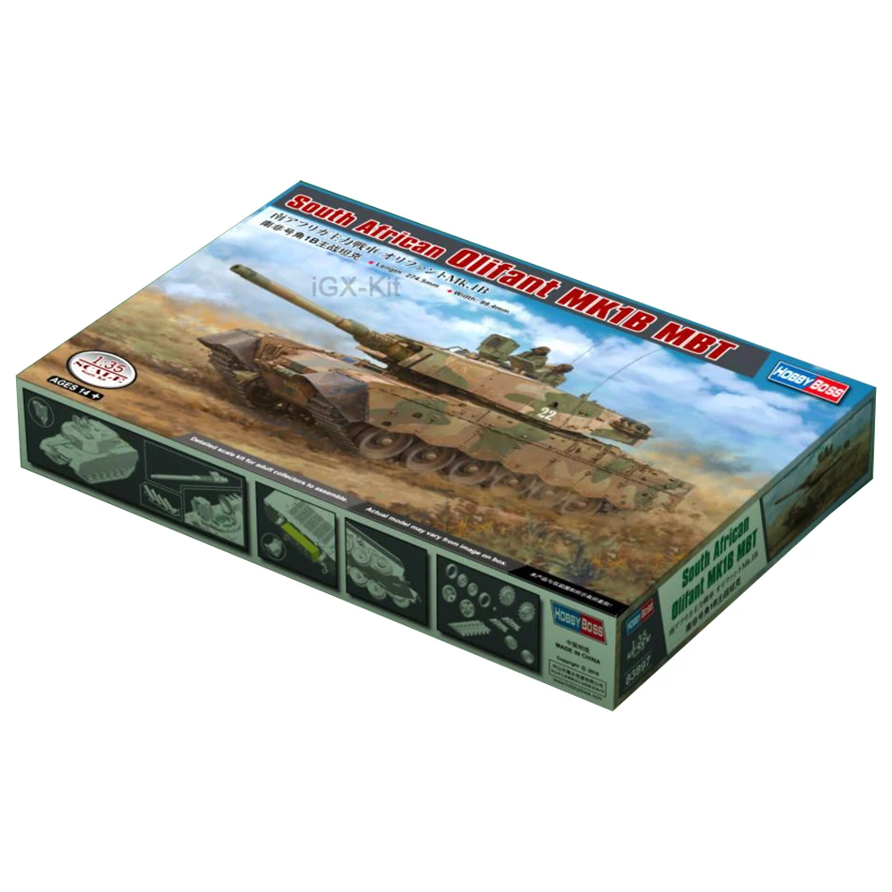 Hobbyboss 83897 1/35 Scale South African Olifant 1B MBT Main Battle Tank Hobby Craft Toy Plastic Model Building Kit