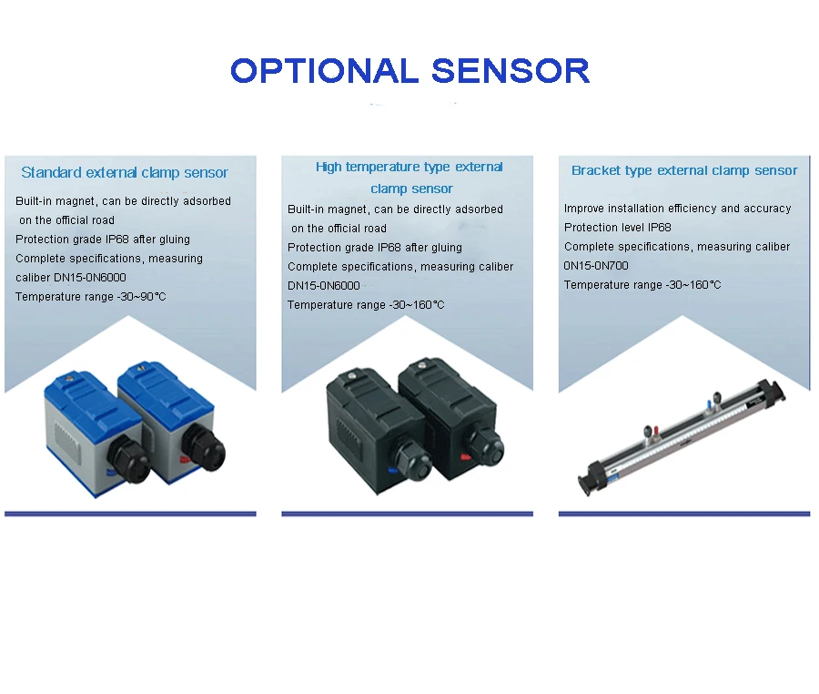 เครื่องวัดอัตราการไหล BOY-WF11 แบบอัลตราโซนิก พร้อมโมดูลวัดการไหลของน้ำและหัววัดแบบหนีบขนาดเล็ก