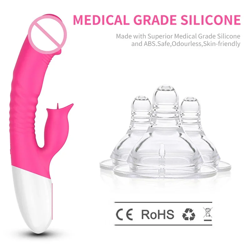 Telescopic Vibrator G Point Vibrator Rampant Rabbit Dildo Anal Big Ass Tail Porn Toys For Couple Cap Adult Goods For Men Toys