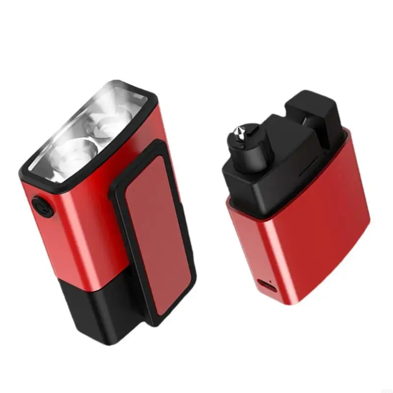 Palu Pengaman Auto Escape Glass Window Breaker Belt Cutter Dengan Lampu LED