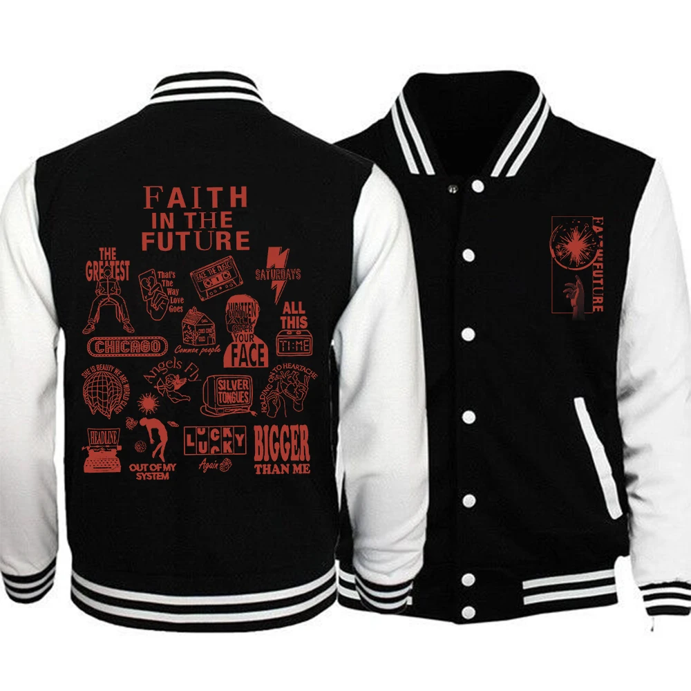 Louis-Tomlinson Faith In The Future 2024 Baseball Jacket Coat Sweatshirts Warm Autumn Winter Clothes