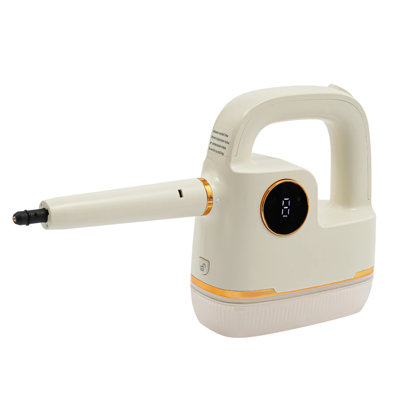 منظف بخار محمول بقدرة 1800 وات مع شاشة ديجيتال، 6 تروس، منظف بخار بدرجة حرارة عالية قابل للتعديل لداخل السيارة، المنزل 110 فولت