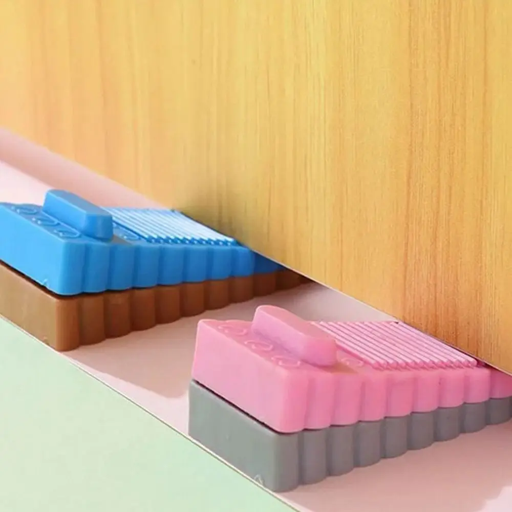 New PVC Door Stopper Safety Wedge Floor Holder Windproof Wall Protectors Doorstop Bedroom