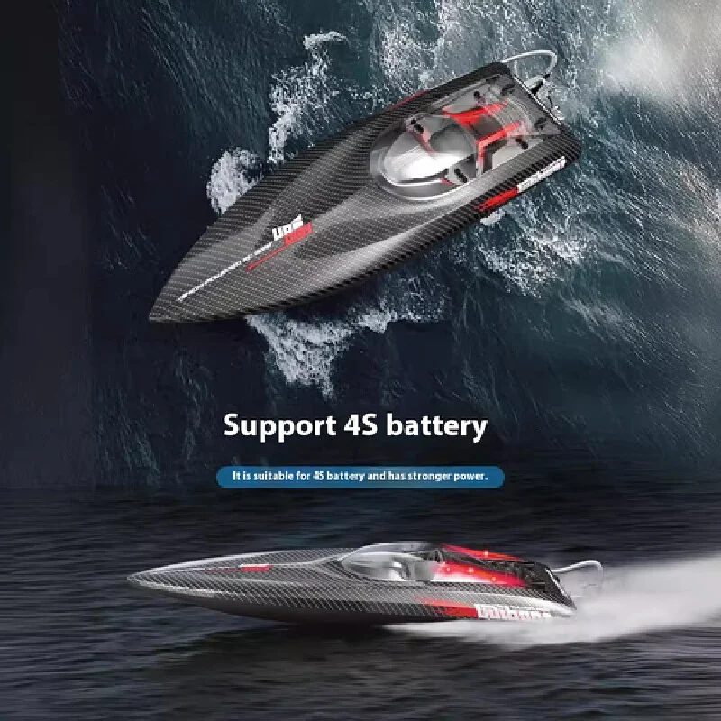 

2025 New udi022 Brushless 60km/h high-speed rc speedboat, carbon fiber patterned large remote-controlled rowing boat Model Toy